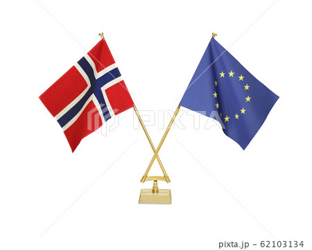 二つの国の卓上国旗 62103134