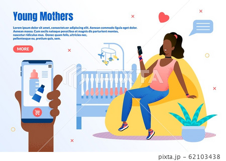 Online Store for Young Mothers Flat Vector Webpage Online Store for Young Mothers Flat Vector Webpage 62103438