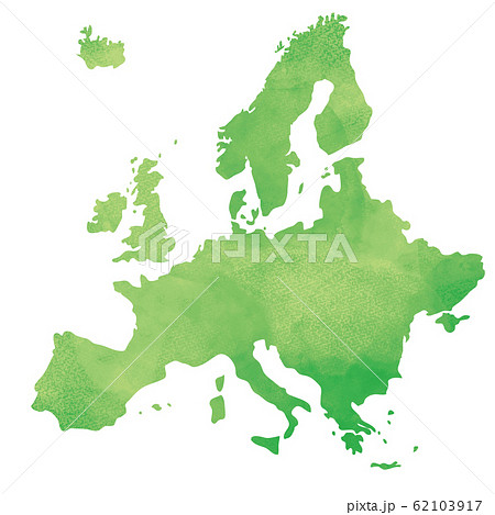 水彩風のヨーロッパ地図 アイコンのイラスト素材