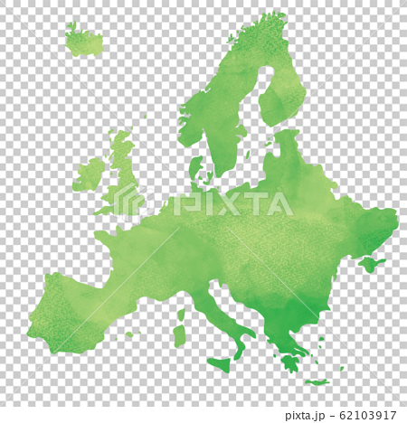 水彩風のヨーロッパ地図 アイコンのイラスト素材