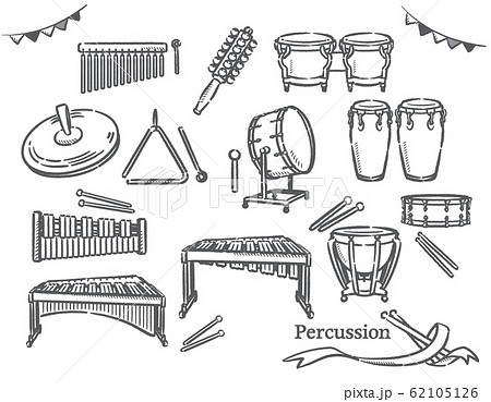 パーカッションのイラスト素材セットのイラスト素材 [62105126] - PIXTA