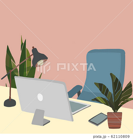 オフィス　パソコン　植物　アトリエ　サンスベリア　トラノオ 62110809