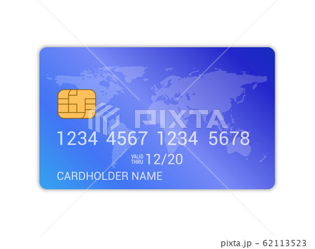 Debit credit card bank design template realistic icon 62113523