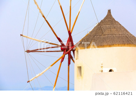 Oia windmill in Santorini island, Greece Oia windmill in Santorini island, Greece 62116421