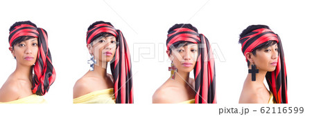Japanese woman isolated on the white 62116599