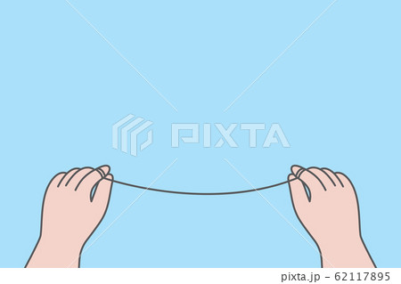 Hands holding dental floss illustration vector on 62117895