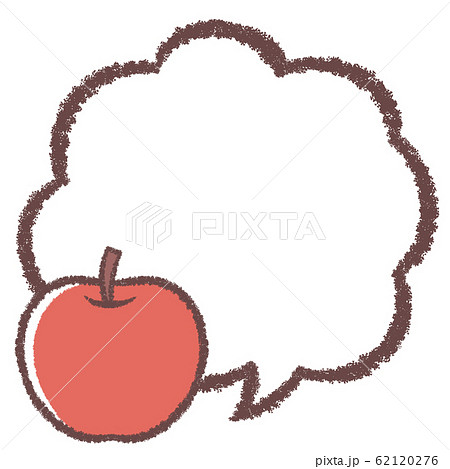 リンゴフレームのイラスト素材