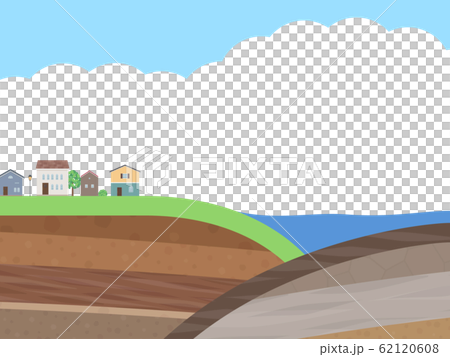 プレート型地震のイラスト 62120608