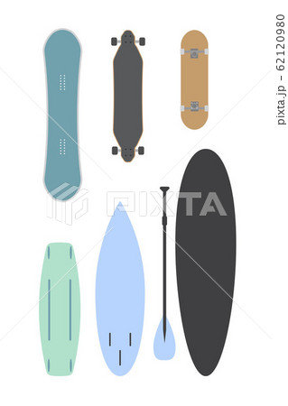 Vector flat cartoon colored of different boards 62120980