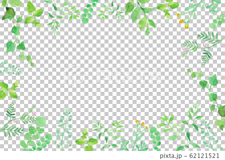春の草花の囲みフレーム 水彩イラスト 春の草花の囲みフレーム 水彩イラスト 62121521