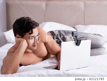 Young sexy man in online dating concept Young sexy man in online dating concept 62121785