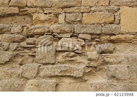 Very old stone wall texture, Carcassonne, France 62123098
