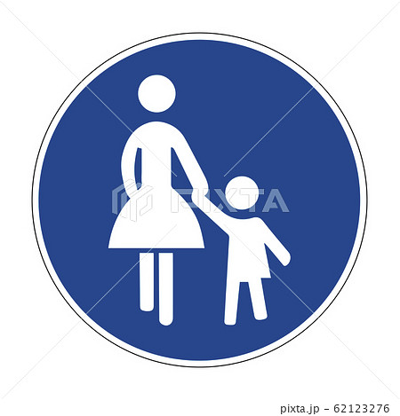 Sidewalk. Footpath. Road sign of Germany. Europe. Vector graphics. 62123276
