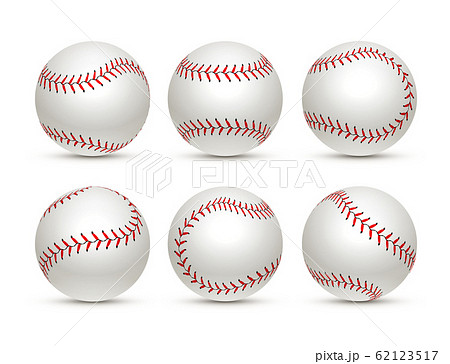 Baseball ball isolated white icon. Softball set vector base ball equipment illustration Baseball ball isolated white icon. Softball set vector base ball equipment illustration 62123517