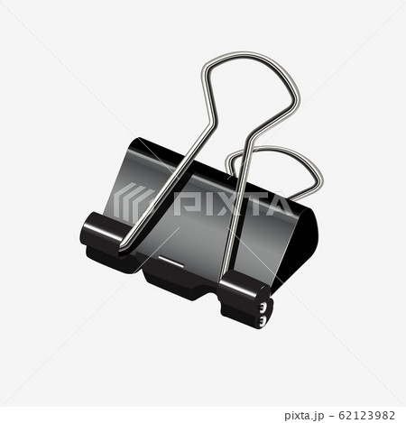 Black paper binder on a white background. 62123982