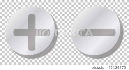 プラスとマイナスのイラスト素材 62124870 Pixta