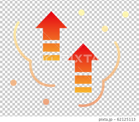 Temperature rise arrow - Stock Illustration [62125113] - PIXTA
