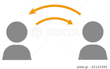 人物交互矢印のイラスト素材