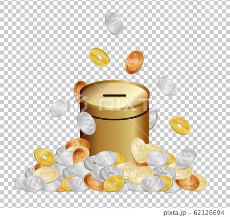 Piggy bank and coin Piggy bank and coin 62126694