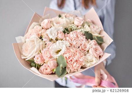 European floral shop. Beautiful bouquet of...の写真素材 [62126908