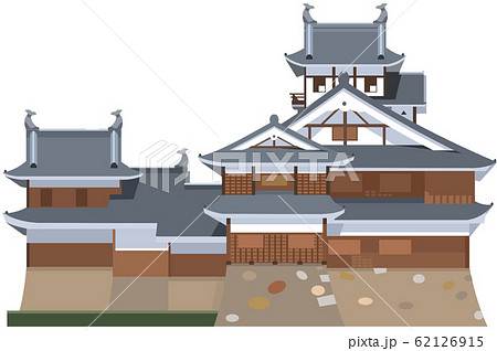 福知山城イメージ 観光地イラストアイコンのイラスト素材