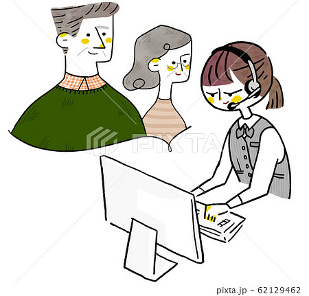 オペレーター 老夫婦 62129462