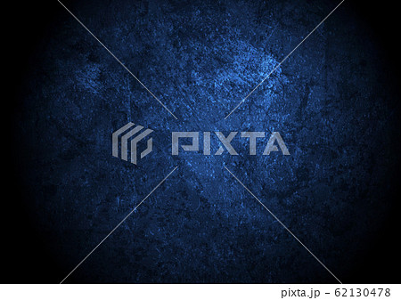 Dark blue grunge textural concrete wall background 62130478