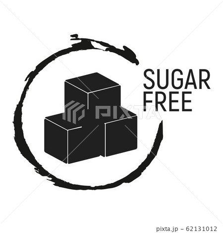 Sugar Free. Allergen food, GMO free products icon 62131012