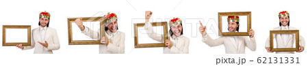 King with picture frame on white King with picture frame on white 62131331