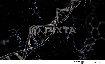 DNA 遺伝子 染色体 二重らせん バイオ 医療 科学 テクノロジー 背景 バックグラウンド 62132125