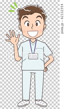 Nurse man nurse cartoon illustration - Stock Illustration [62132354] - PIXTA