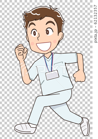 Nurse man nurse cartoon illustration - Stock Illustration [62132357