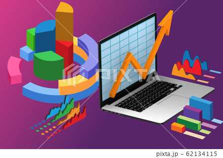 Various visualisation at trading environment - 3d rendering 62134115