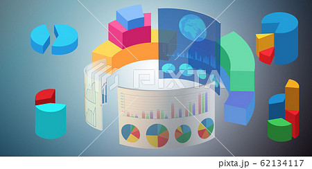 Various visualisation at trading environment - 3d rendering Various visualisation at trading environment - 3d rendering 62134117