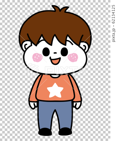 男の子０２ 直立 のイラスト素材