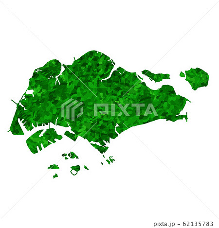 シンガポール 地図 国 アイコンのイラスト素材