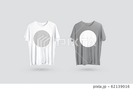 Blank grey and white t-shirt front side view, design mockup Blank grey and white t-shirt front side view, design mockup 62139016