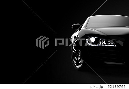 Front view of a generic and brandless modern black 62139765