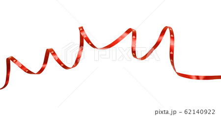 Curled red ribbon Curled red ribbon 62140922