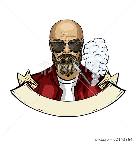 Sketch of hipster man with vaporizer cigarette Sketch of hipster man with vaporizer cigarette 62143364