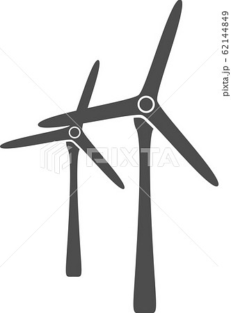 風力発電所 プロペラのイラスト素材