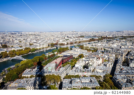 Aerial city view of Paris from Eiffel Tower, Aerial city view of Paris from Eiffel Tower, 62144980