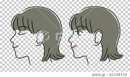 女性/横顔　セット 62148159