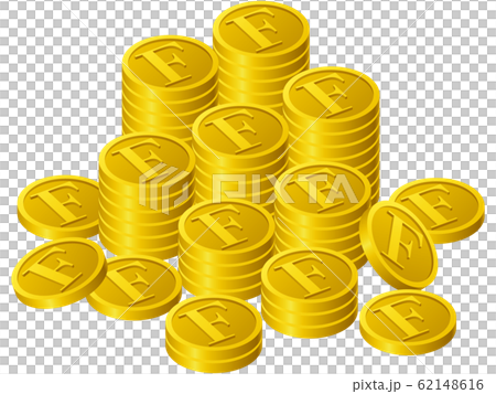 F coins stacked F coins stacked 62148616