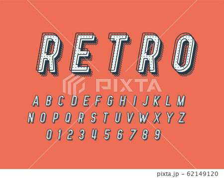 Stylish trendy logotype Retro Bar. 3D colorful 62149120