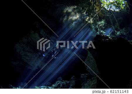 Cave diving in mexico cenote Cave diving in mexico cenote 62151143