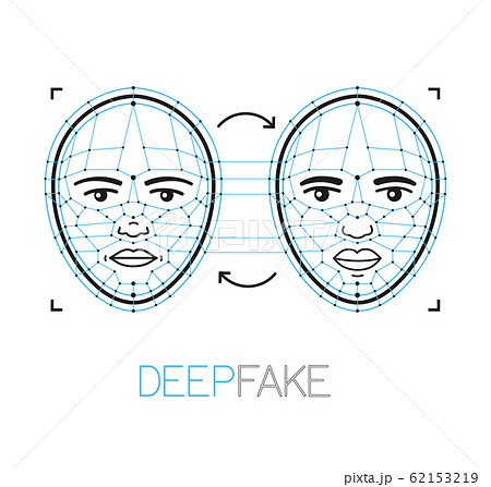 Deepfake, deep fake technology concept 62153219