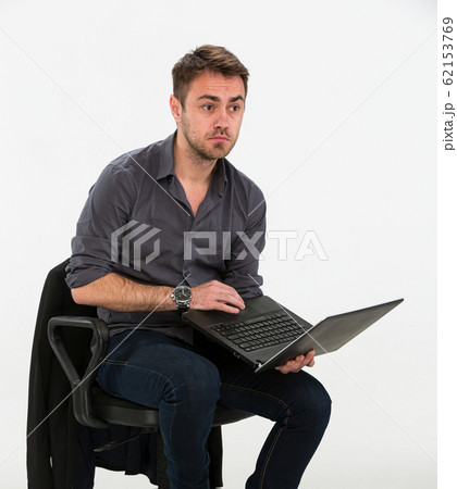 clerk of works with a laptop clerk of works with a laptop 62153769