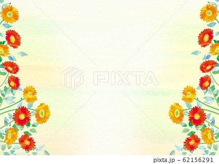 ガーベラの花の背景画像のイラスト素材