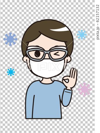 Dad in a mask that blocks viruses and fungi Dad in a mask that blocks viruses and fungi 62157132